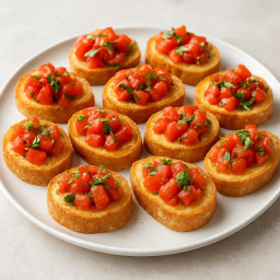 Appetizer: Italy – Crostini al Pomodoro e Basilico (Tomato and Basil Crostini)