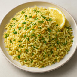 Side Dish: Cyprus – Κριθαράκι πιλάφι ➤ Kritharaki Pilafi (Orzo Rice Pilaf with Lemon and Herbs)