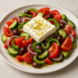 Salad: Greece – Χωριάτικη σαλάτα ➤ Horiatiki salata (Greek Village Salad)